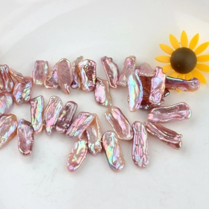 Perle d'acqua dolce barocche irregolari in rosa viola cangiante per gioielli DIY