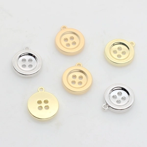 Mini legering knop hangers in goud en zilver met vier-gaats ontwerp voor DIY sieraden