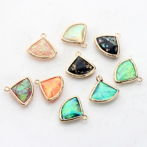 Fächerförmige Ginkgoblatt Harz Anhänger Irisierende Opal Imitat Legierung Charms Für DIY Ohrring Halskette Schmuckherstellung