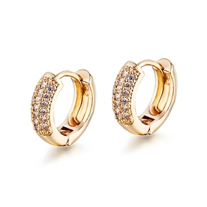 Minimalistische 18K Vergulde Koperen Creolen Voor Heren Dames Strass Huggie Oorbellen Mode Geometrische Oorsieraden