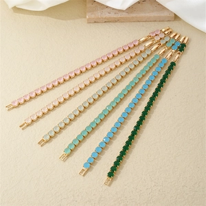 Luxury 6mm tennis bracelets for men and women with micro-set zircons in six vivid colors