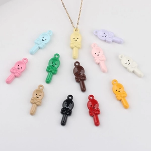 Cartoon Spoon Shape Alloy Pendants With Smiley Face Bowknot Enamel For DIY Jewelry Making Necklace Earring Crafts
