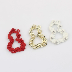 Trois pendentifs gourde évidés avec zircons et perles pour création de bijoux DIY