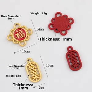 Traditionele Chinese Fu en Xile emaille hangers voor doe-het-zelf sieraden maken