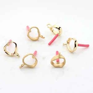Lot de 6 crochets d'oreilles géométriques en acier inoxydable doré pour bijoux DIY