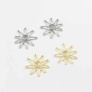Sun Shape Alloy Pendant Geometric Hollow Out Spiral DIY Jewelry Making Finding For Earring Necklace Bohemian Accessory