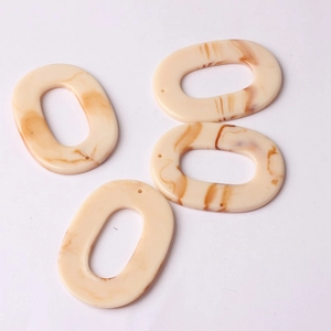 Minimalist marble pattern oval resin pendants with pre-drilled holes for DIY jewelry