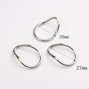 Detailed view of irregular zinc alloy geometric rings with 20mm and 27mm inner diameters