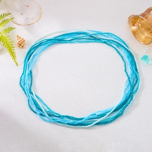 Multilayer colorful beaded waist chain and necklace set for summer beach bikini style