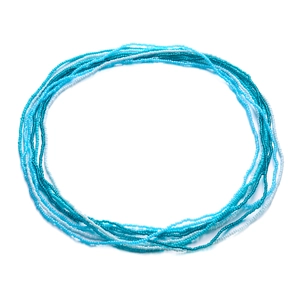 Detail of blue and white multi-layer seed bead chains for beach waist jewelry