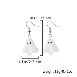 Größentabelle für Geisterohrringe mit Maßen von 4 cm Länge und 1,8 cm Breite