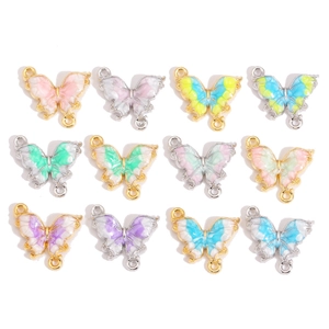 Pendentifs papillon en dégradé pour bijoux DIY, colliers et bracelets en douze couleurs