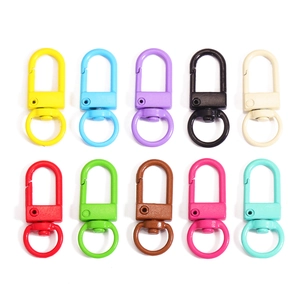 Colorful Alloy Candy Color Lobster Clasps Keychain Hooks For DIY Jewelry Bag Accessories Swivel Hook Baking Paint Clasp