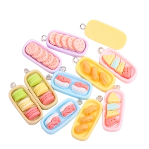 Breloques macarons en résine pour coques de téléphone et création de bijoux DIY