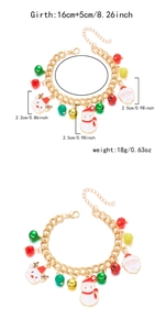 Specifiche dettagliate del bracciale natalizio con ciondoli a forma di Babbo Natale e Renna