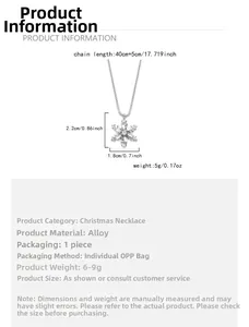 Detailed view of silver snowflake pendant with dimensions 2.2x1.8cm and 40+5cm chain