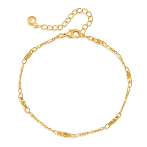 Minimalistisches 18K vergoldetes Armband mit geometrischen Akzenten und Verschluss