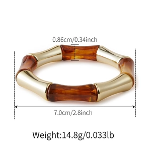 Acryl Armreif im Bambus-Design mit 7cm Innendurchmesser und 14,8g Gewichtsangabe