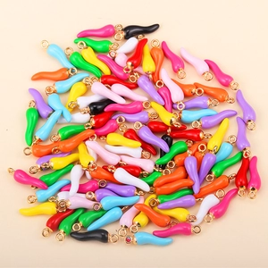 Colorful enamel chili pepper charms for DIY jewelry making in assorted vibrant colors