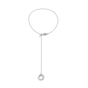 Minimalist silver chain finger bracelet with adjustable lobster clasp and ring connector