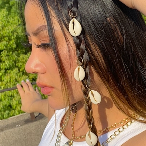 Bohemian Cowrie Shell Hair Rings For Braids Ethnic Dreadlocks Braid Clips For Women Gold Silver Alloy Hair Accessories