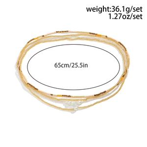 Detail showing beaded body chain weight of 36.1g and total length of 65cm