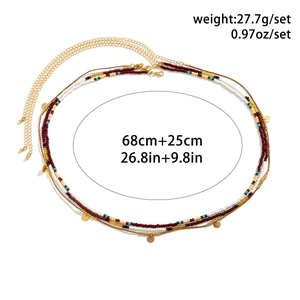 Detailansicht der Strand-Taillenkette mit Muschelanhängern und verstellbarem Verschluss