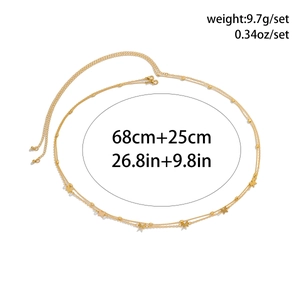 Detailed view of dual-layer gold butterfly waist chain with adjustable clasp and dimensions