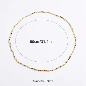Colorful beaded waist chain set with shell pendant for beach summer fashion, 80cm length