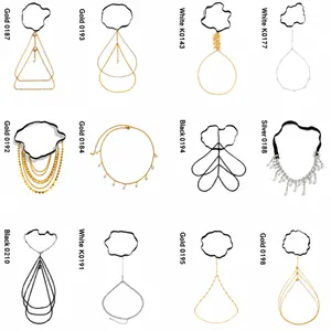 Various rhinestone leg chains and body chains with elastic bands and faux pearls