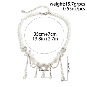 Detailansicht der Y2K Schmetterling Choker Kette mit 35+7cm verstellbaren Maßen