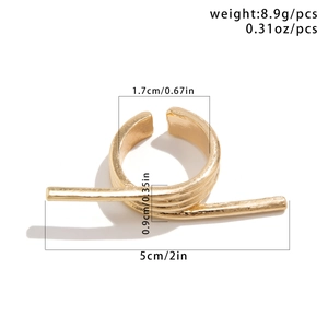 Golden spiral butterfly ring with 1.7cm inner diameter and 5cm width measurement