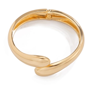 Poliertes Gold-Legierung Crossover-Armband mit stromlinienförmigem minimalistischem Design