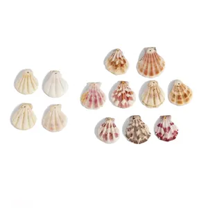 Natural sea shell pendants with pre-drilled holes for DIY ocean style jewelry making