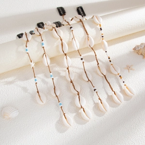 Barrettes à cheveux bohèmes avec coquillages et perles pour styles de plage d'été