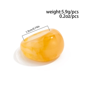 Detailansicht Bernstein-Resin-Ring mit Gewicht 5,9g und 1,9cm Innendurchmesser