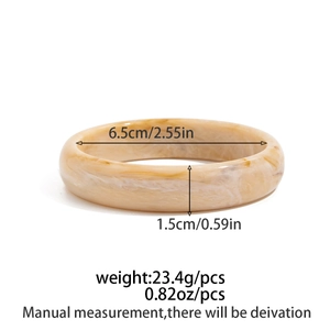 Guida alle taglie del bracciale in resina marmorizzata, diametro 6,5 cm e larghezza 1,5 cm