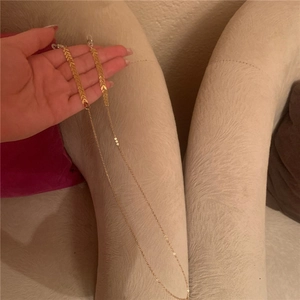 Catena geometrica dorata per occhiali e cordino per maschera con anelli in silicone