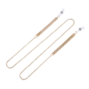 Moda Oro Metallo Catena Per Occhiali Cordino Per Mascherina Anti-smarrimento Donna Forma Di Freccia Geometrica Collana Accessorio