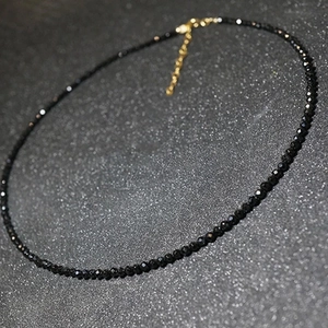 Minimalistische Gefacetteerde Kunstmatige Kristal Choker Ketting Legering Vergulde Verstelbare Kralen Sleutelbeen Ketting Vrouwen