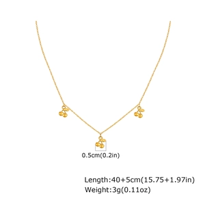 Details zur 40+5cm goldenen Kirsch-Halskette mit 0,5cm Anhängern und 3g Gewicht
