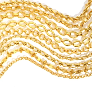 Minimalist Stainless Steel Gold Plated Chunky Link Chain Necklace For Women Personalized Fashion Jewelry Gift