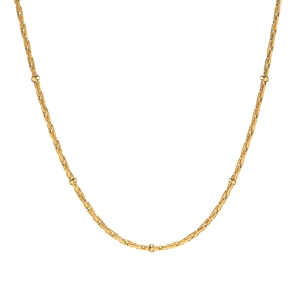 Collier ras de cou minimaliste de 1mm en acier inoxydable doré avec perles élégantes