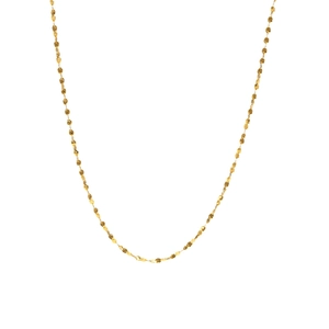 Collier chaîne dorée à facettes plates 1mm 2mm ras du cou minimaliste doré