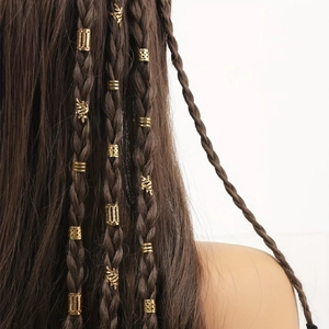 Anelli per Capelli Dreadlock a Foglia in Lega di Zinco Polsini a Treccia Vuoti Accessori per Capelli in Metallo Moda per Donna