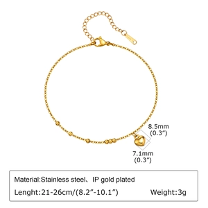 Détails de la chaîne à maillons dorée en acier inoxydable avec pendentif en cœur