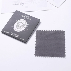 Chiffon de polissage double face pour bijoux en argent 925 avec protection contre ternissement