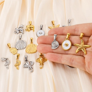 Handcrafted stainless steel animal and ocean charms in gold and silver plating