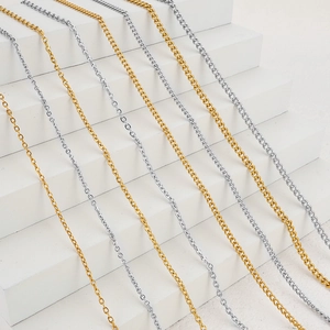 Minimalistische Vintage Roestvrijstalen Ketting Ketting Goud Zilver Vergulde Kabel Pantserketting Voor Hanger DIY Sieraden Maken