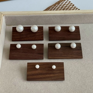 Pendientes de Botón de Perlas Artificiales Blancas Redondas Retro Francés Con Poste de Plata de Ley 925 Joyería Minimalista Mujer